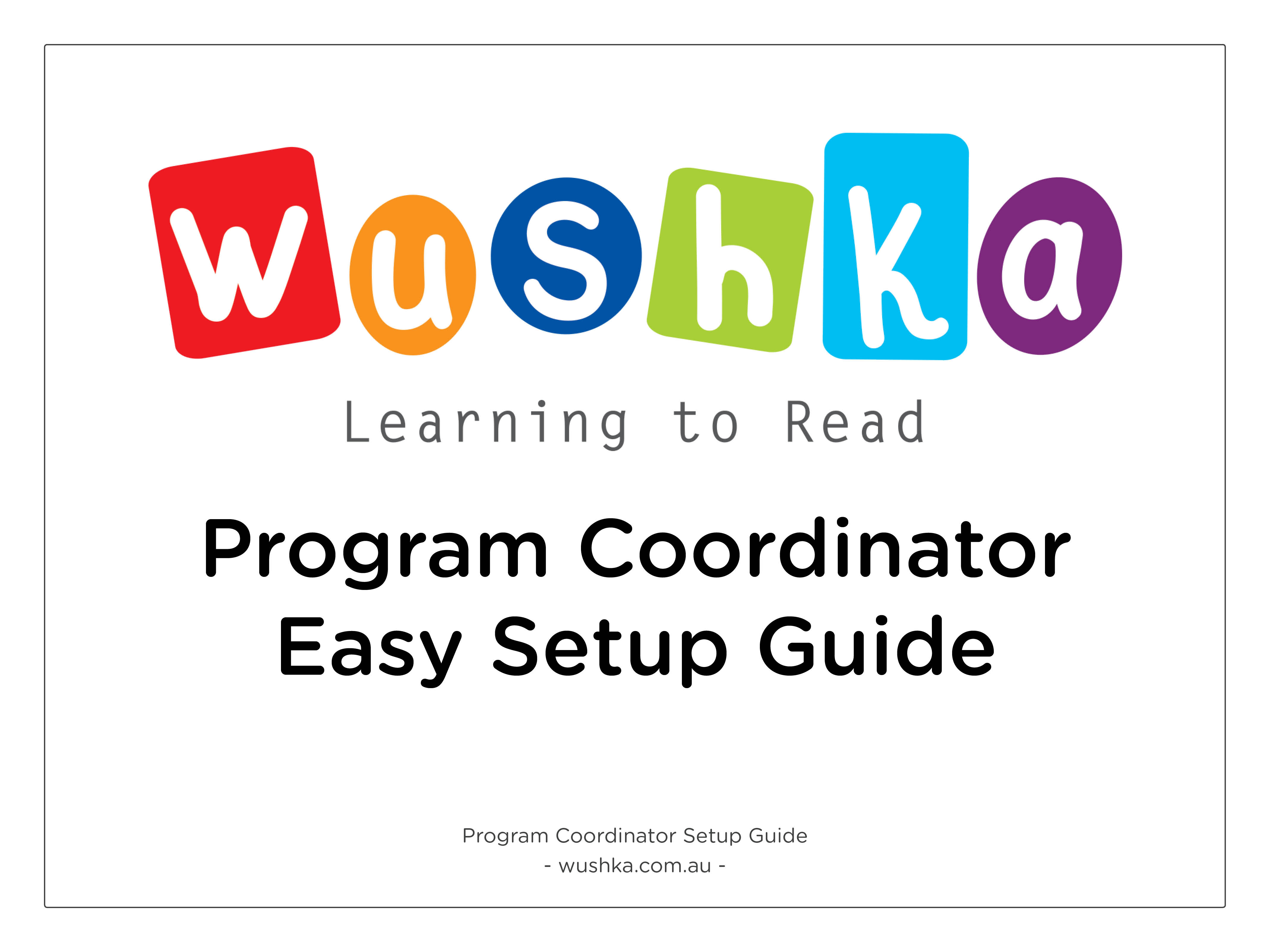 Program Coordinator Setup Guide